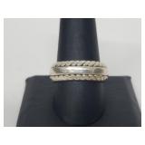 .925 Sterling Silver Braided Band