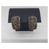 .925 Sterling Silver Vintage Clip On Earrings