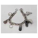 .925 Sterling Silver Charm Bracelet