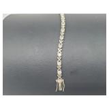 .925 Sterling Silver "XO" Gemstone Bracelet