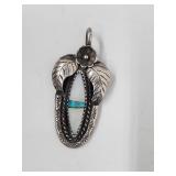 .925 Sterling Silver MOP/Turquoise Pendant