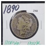 1890 90% Silver Morgan $1 Dollar