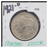 1921-D 90% Silver Morgan $1 Dollar