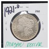 1921-D 90% Silver Morgan $1 Dollar