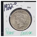 1922-D 90% Silver Peace $1 Dollar
