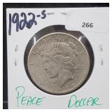 1922-S 90% Silver Peace $1 Dollar
