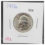 1956 90% Silver Wash Quarter 25 Cents