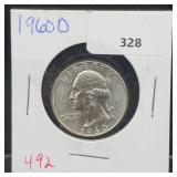 1960-D 90% Silver Wash Quarter 25 Cents