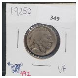 1925-D Buffalo Nickel 5 Cents