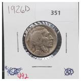 1926-D Buffalo Nickel 5 Cents