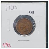 1900 Indian Head Penny One Cent