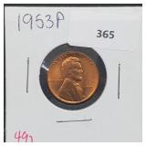 1953 Lincoln Wheat Penny One Cent