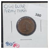 Civil War Army Token