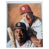 64/106 Stan Musial & Tony Gwynn Signed UD Photo