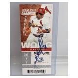 Miles Mikolas Shutout 6-0 Signed Ticket Stub