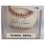Ruben Siera Signed Baseball