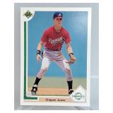  Chipper Jones 1991 UD Top Prospect #55 Rookie RC