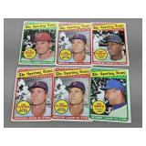 1969 Topps Sporting News - All Stars - 6 Cards