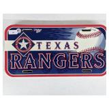 Rangers MLB Team License Plates - Plastic
