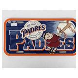 Padres MLB Team License Plates - Plastic
