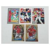 Five St Louis Cardinals Baseball Cards