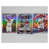 Three Dylan Carlson Baseball Cards