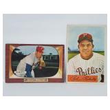 1954 #95 & 1955 Bowman #171 Robin Roberts Lot