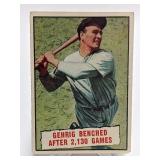 1961 Topps Lou Gehrig Benched After 2130 Games