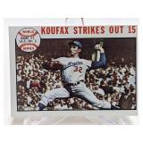 1964 Topps Koufax Strikes Out 15 #136