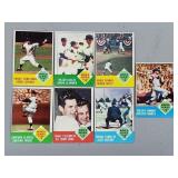 1963 Topps 7 Card Complete Set World Series Cards
