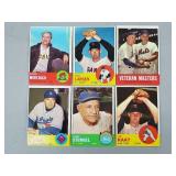 1963 Topps - 6 Card Lot