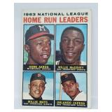 1964 Topps #9 - Home Run Leaders - Aaron/Mays