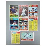1965 Topps - 8 Card Lot - Checklist,WS, HOF