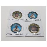 (4) Elston Howard/ Pepitone/ Downing Topps Coins
