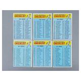 1966 Topps - 6 Checklist No Dups Unmarked