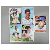 1966 Topps 5 Card HOF Lot Drysdale,Morgan