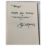 Tony Larussa Signed Book Three Nights In August