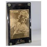 22K Gold Foil Ty Cobb Card