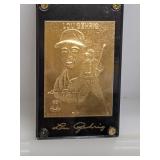 22K Gold Foil Lou Gehrig Card