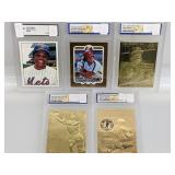Slabbed Gold Foil Cards W/ Bonus Mays