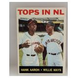 1964 Topps #423 Hank Aaron/Willie Mays HOF Greats