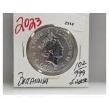 2023 1oz .999 Silver Britannia 2 Pounds