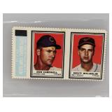 1962 Topps Stamp Panel Cardwell/Wilhelm HOF INTACT