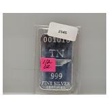 1/2oz .999 Silver TN Art Bar