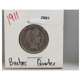 1911 90% Silver Barber Quarter