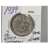 1939 90% Silver German 2 Reich