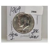 1969 40% Silver JFK Half $1 Dollar