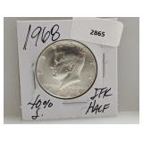 1968 40% Silver JFK Half $1 Dollar