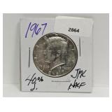 1967 40% Silver JFK Half $1 Dollar