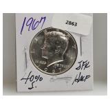 1967 40% Silver JFK Half $1 Dollar
